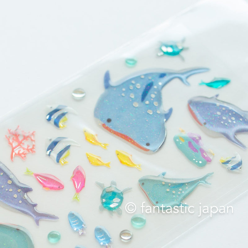 Hard gel 3D sticker -sharks-