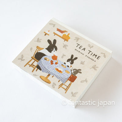 Block memo pad -tea time- by Mariko Fukuoka / cozyca products