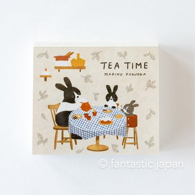 Block memo pad -tea time- by Mariko Fukuoka / cozyca products