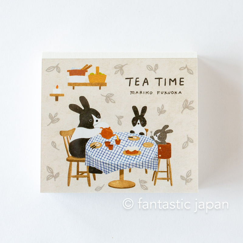 Block memo pad -tea time- by Mariko Fukuoka / cozyca products