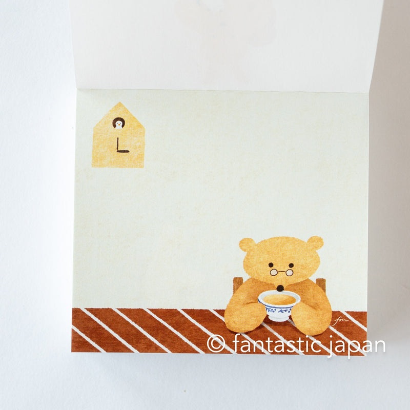 Block memo pad -tea time- by Mariko Fukuoka / cozyca products