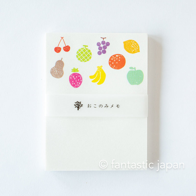 mizushima memo pad -fruits-