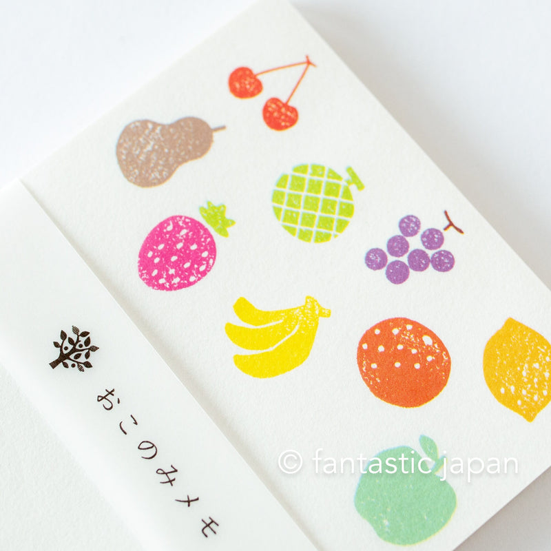 mizushima memo pad -fruits-