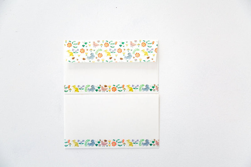 Japanese Writing Letter Set -KUSAMURA- by Aiko Fukawa/ Mino Washi / cozyca products/ Japanese washi paper letter set /made in Japan