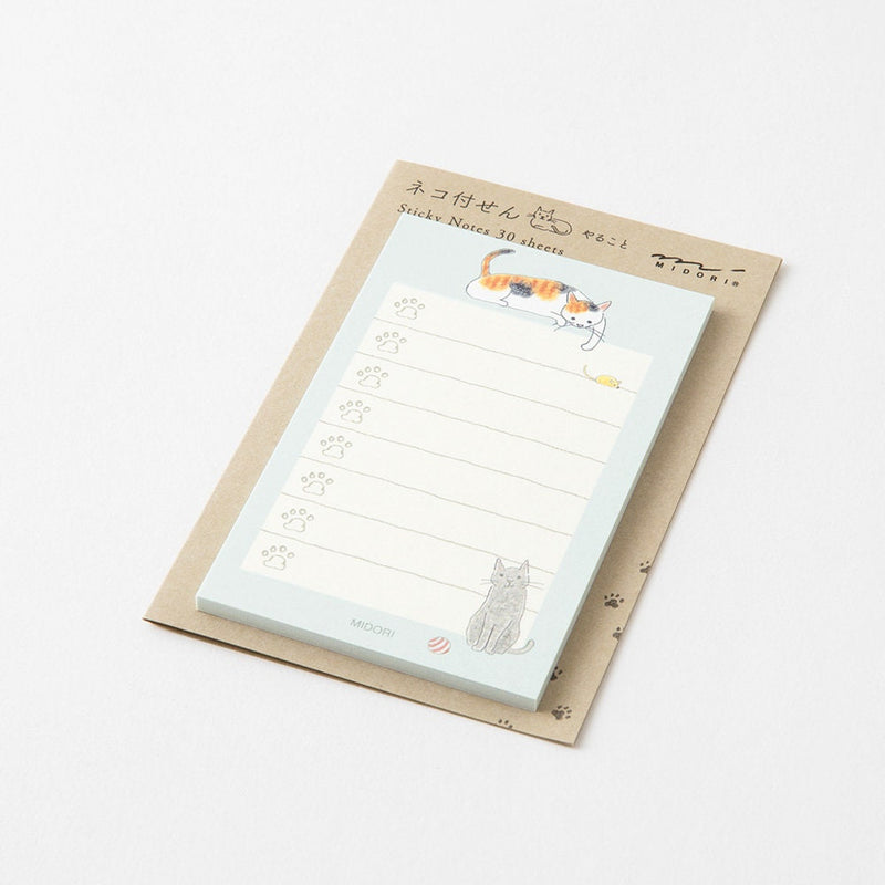 Sticky Notes  -cat to do list blue- / MIDORI