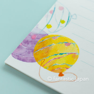 Japanese Washi Writing Letter Pad and Envelopes -summer water balloon-