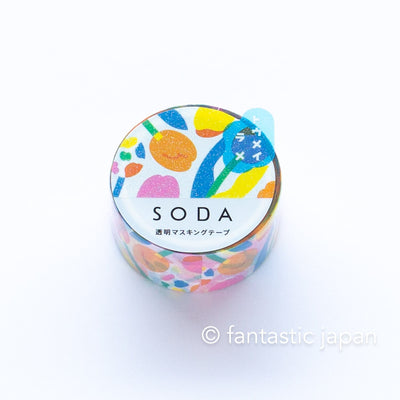 SODA / Clear masking glitter tape -tulip- / 20mm