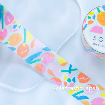 SODA / Clear masking glitter tape -tulip- / 20mm