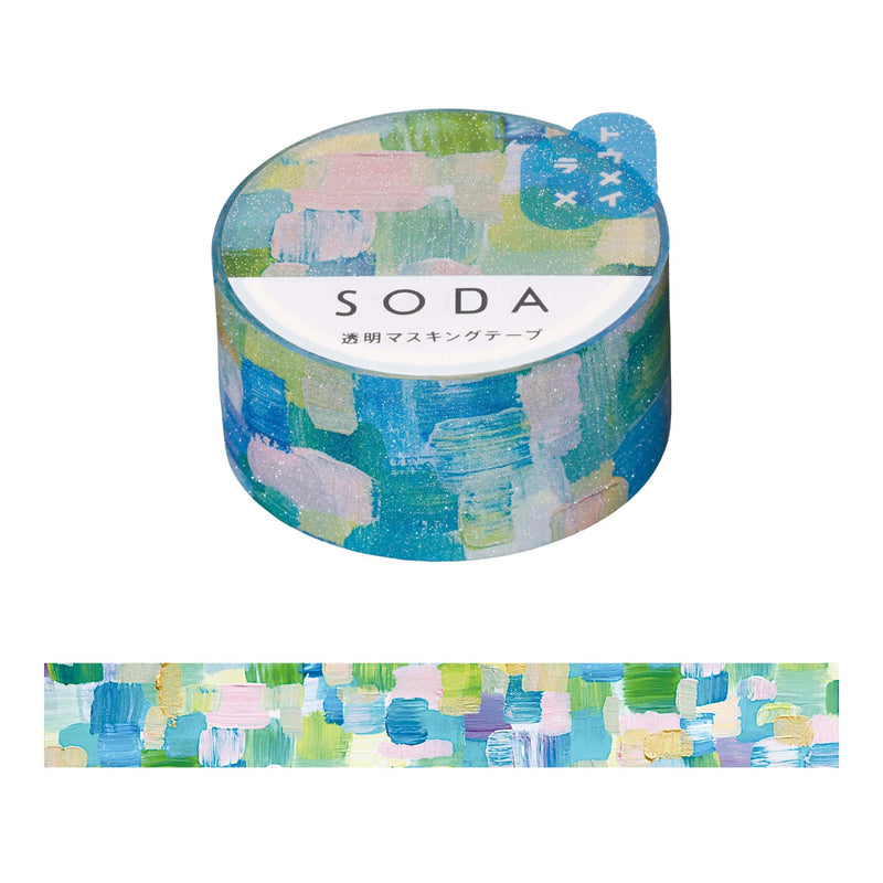 SODA / Clear masking glitter tape -tapestry- / 20mm