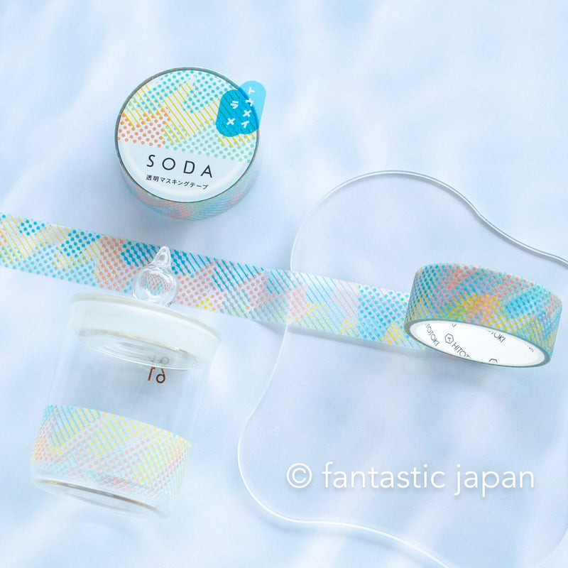 SODA / Clear masking glitter tape -spray- / 15mm