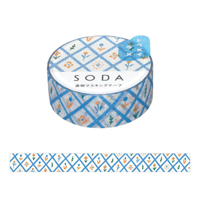 SODA / Clear masking glitter tape -bloom- / 15mm