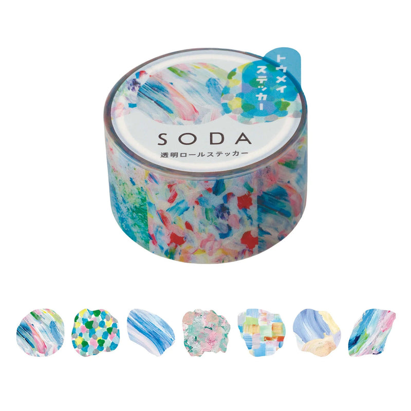 SODA / Clear PET roll sticker  -paints-