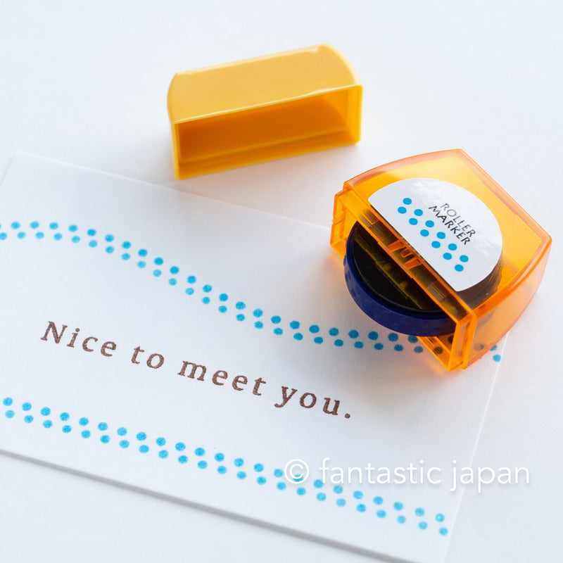 Deco roller marker -dot blue-