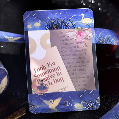 Masking Tape -Swan in the starry night-