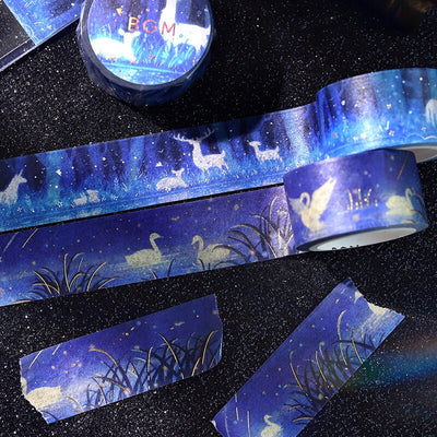 Masking Tape -Swan in the starry night-