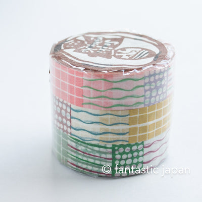 Classiky washi tape -plaid and dot set of 3 rolls- by Seki Mihoko