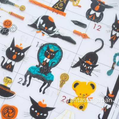 PET clear sticker -With black cat Robin vol.2 - by Kuronekoisho / cozyca product