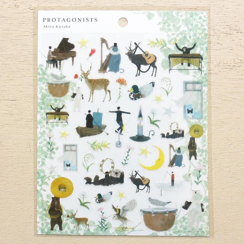 PET clear sticker -PROTAGONISTS 1 - by Akira Kusaka / cozyca product