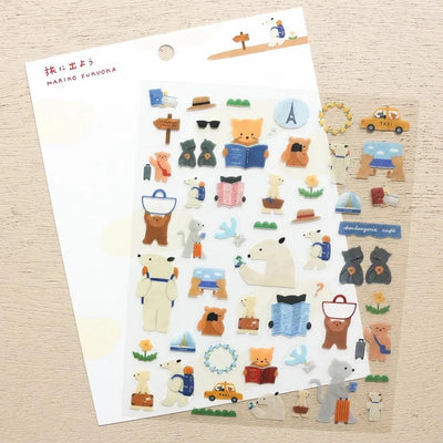 PET clear sticker -travel- by Mariko Fukuoka / cozyca product