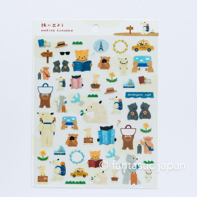 PET clear sticker -travel- by Mariko Fukuoka / cozyca product