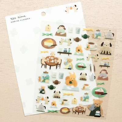 PET clear sticker -tea time- by Mariko Fukuoka / cozyca product