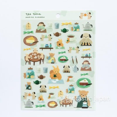 PET clear sticker -tea time- by Mariko Fukuoka / cozyca product