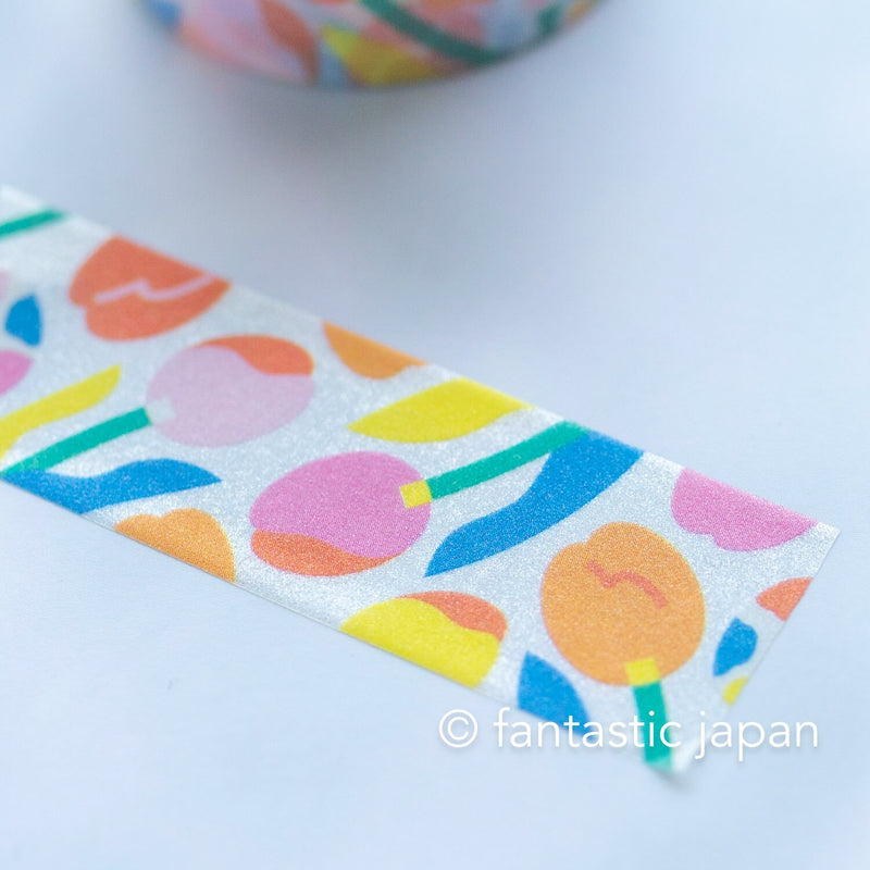 SODA / Clear masking glitter tape -tulip- / 20mm