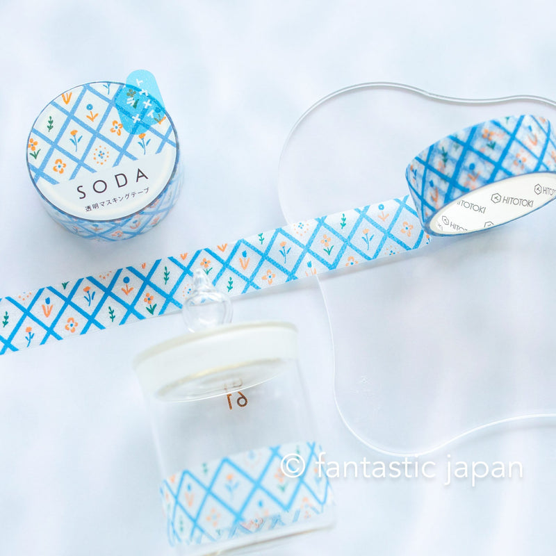 SODA / Clear masking glitter tape -bloom- / 15mm