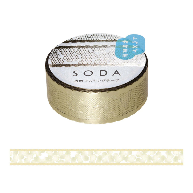 SODA / Clear PET die-cut masking tape -race ribbon- / 15mm