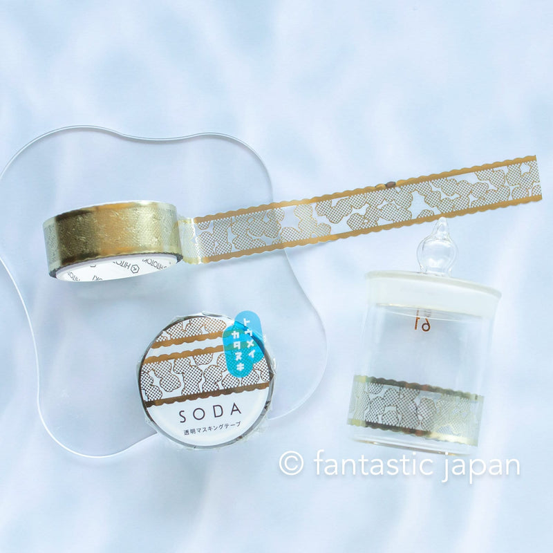 SODA / Clear PET die-cut masking tape -race ribbon- / 15mm