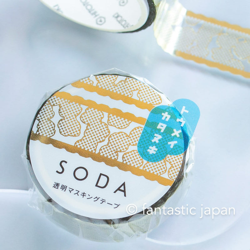 SODA / Clear PET die-cut masking tape -race ribbon- / 15mm