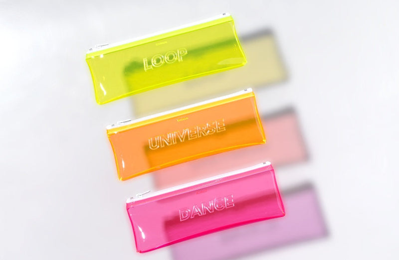 DELFONICS / clear pen case -neon-