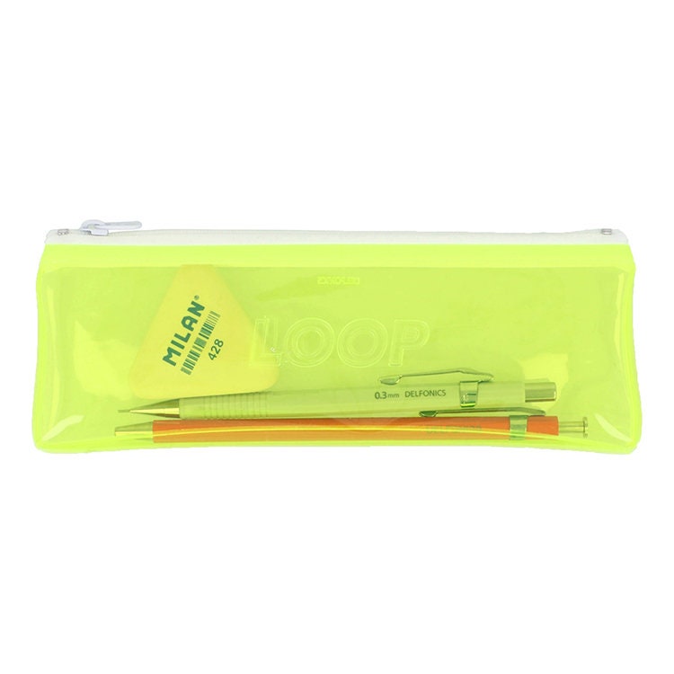 DELFONICS / clear pen case -neon-