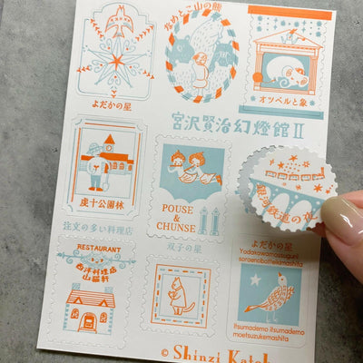 letterpress printing stickers / the journey of Kenji -jasper-