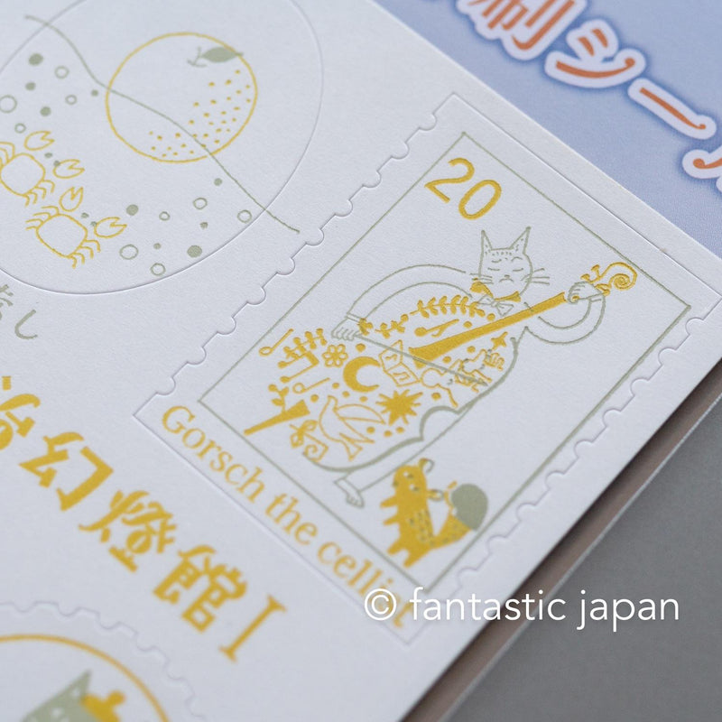 letterpress printing stickers / the journey of Kenji -gold ore-