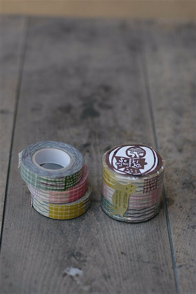 Classiky washi tape -plaid and dot set of 3 rolls- by Seki Mihoko