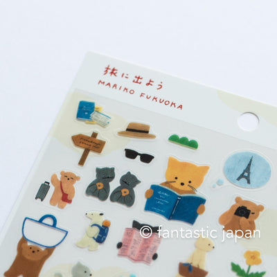 PET clear sticker -travel- by Mariko Fukuoka / cozyca product