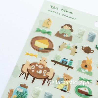 PET clear sticker -tea time- by Mariko Fukuoka / cozyca product