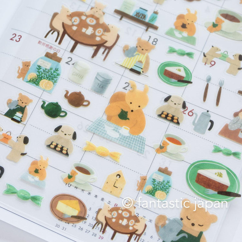 PET clear sticker -tea time- by Mariko Fukuoka / cozyca product