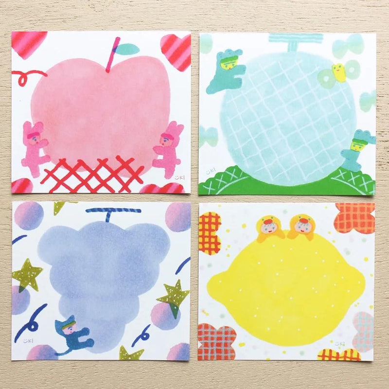 Block memo pad -Fruits- by Yuki Itoi / cozyca products