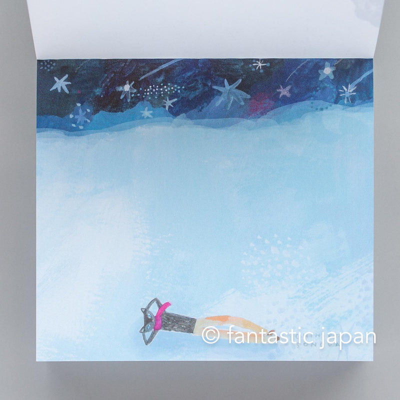 Block memo pad -Day of stars falling- by Chihiro Sonoda / cozyca products