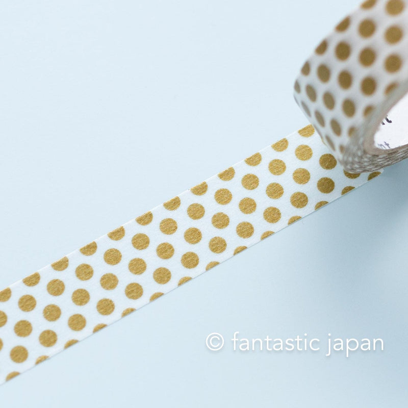 mt washi tape deco -dot gold- / MT01D365R / 15mm wide