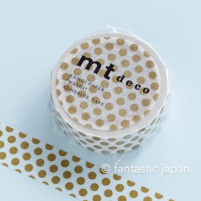 mt washi tape deco -dot gold- / MT01D365R / 15mm wide