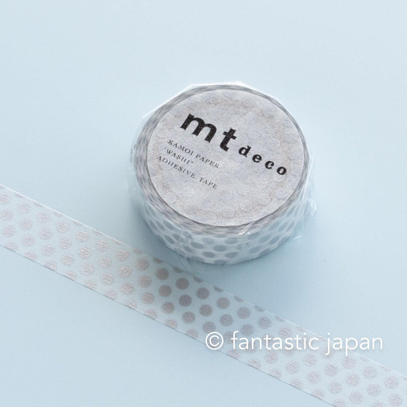 mt washi tape deco -dot silver- / MT01D366R / 15mm wide