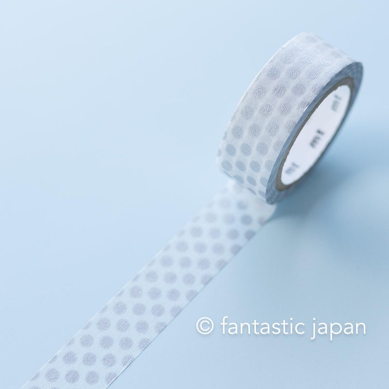 mt washi tape deco -dot silver- / MT01D366R / 15mm wide