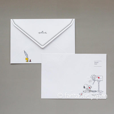 Peanuts Snoopy letter pad and envelopes -waiting for letters-