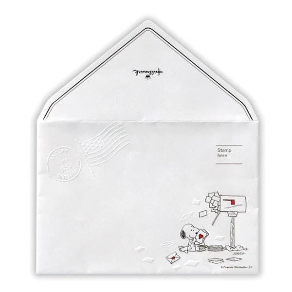 Peanuts Snoopy letter pad and envelopes -waiting for letters-