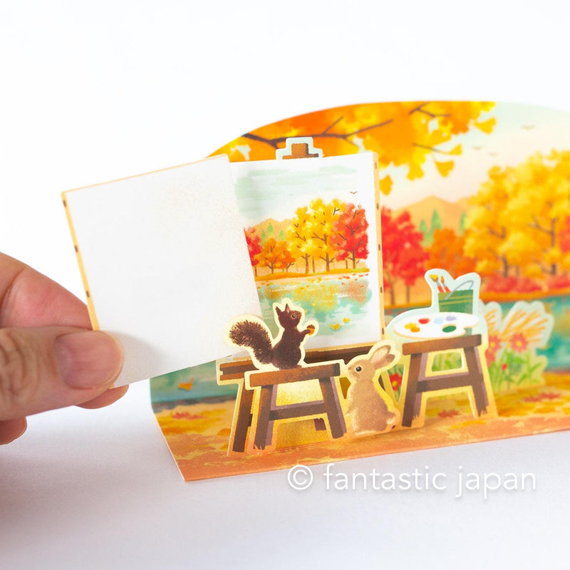 Greeting card / Autumn Sketching / sanrio 3d greeting card