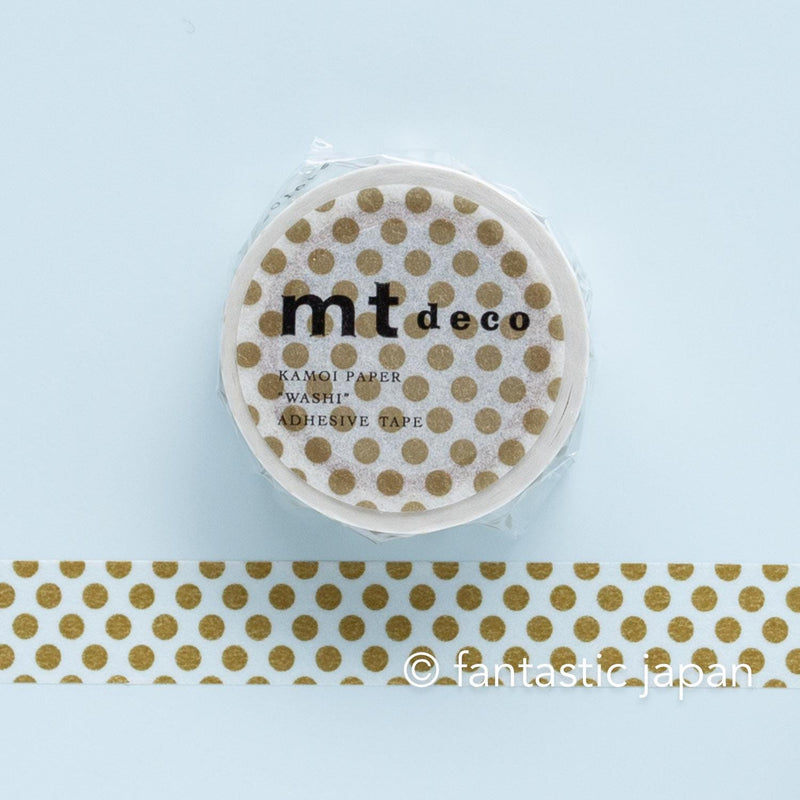 mt washi tape deco -dot gold- / MT01D365R / 15mm wide