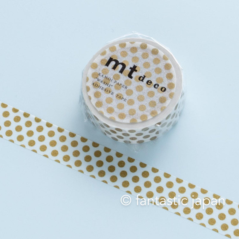 mt washi tape deco -dot gold- / MT01D365R / 15mm wide